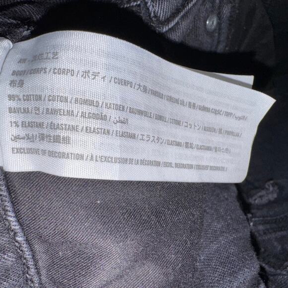Abercrombie & Fitch The Skinny High Rise Jeans Raw Hem Black Size 29 8R - Picture 6 of 7